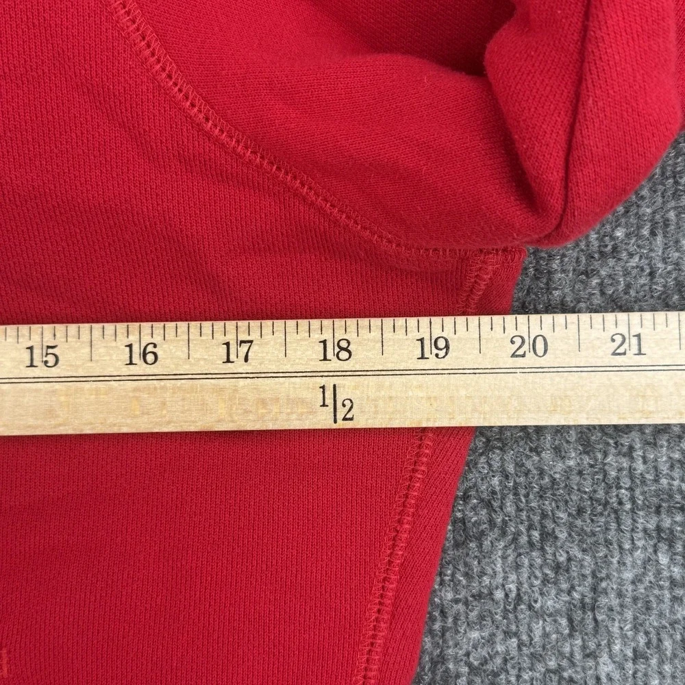Nike Sportswear Hoodie Womens M Red Tonal Velour Logo Pullover Cotton Swoosh Y2K